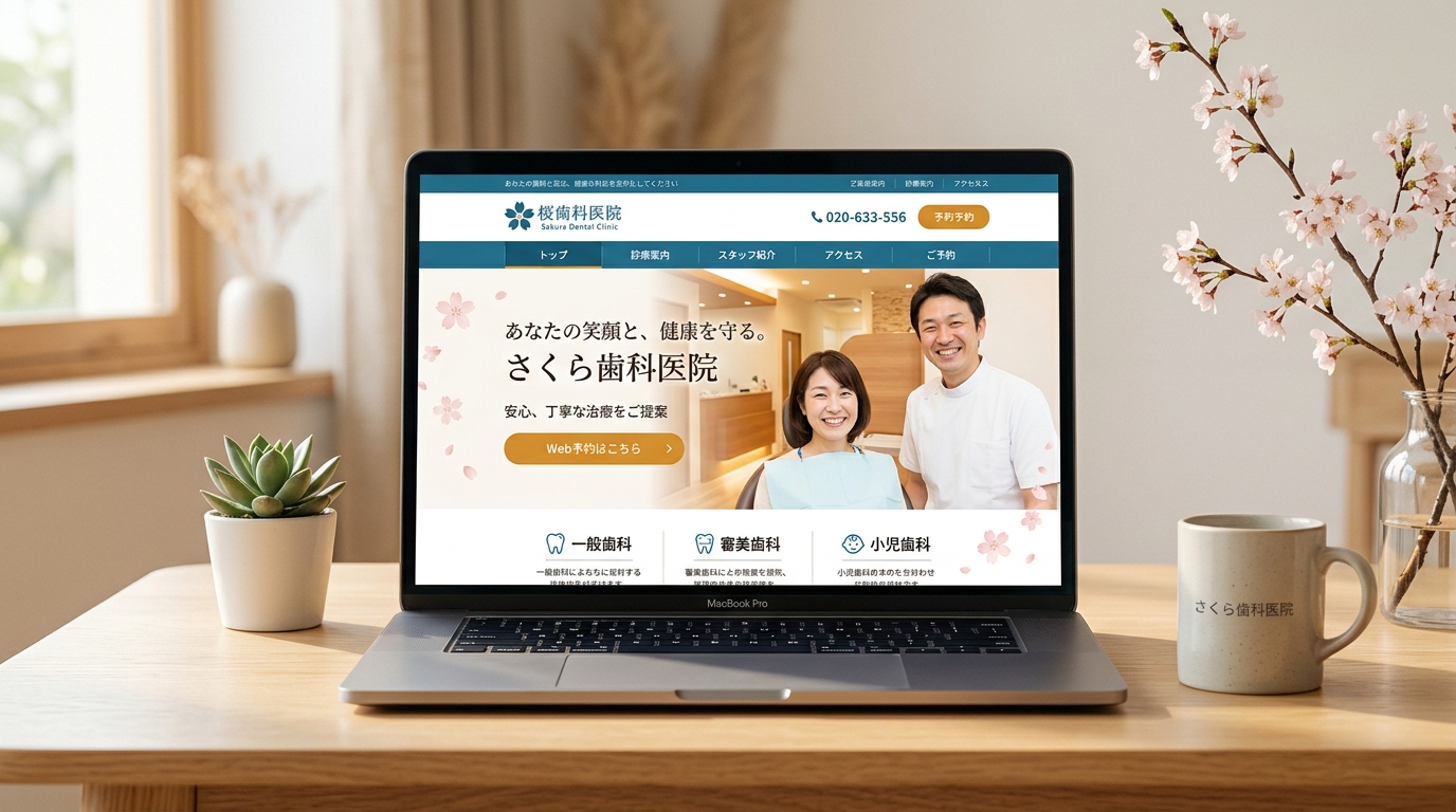 【医療デモサイト③】歯科医院ホームページ制作事例｜さくらデンタルクリニック デモサイト by Pharmapia
