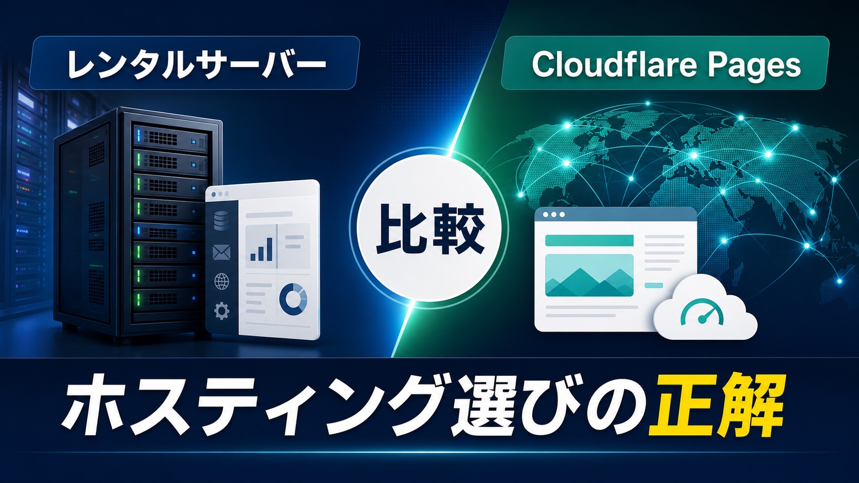 レンタルサーバーとCloudflare Pagesの違いとは？Web制作会社が教えるホスティング選びの正解